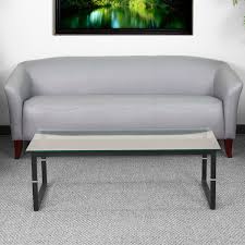 hercules imperial gray leather sofa