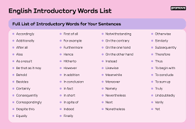 introductory words list promova grammar