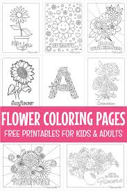free flower coloring pages for kids