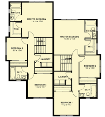 duplex house plan for the small narrow