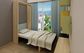 Plywood Vertical Single Wall Bed