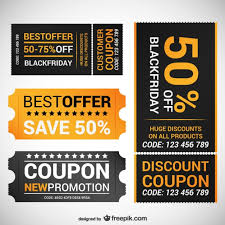 Black Friday Offer Coupons Vector Free Download