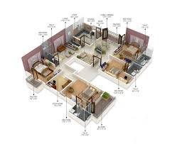 4 Bedroom Apartment House Plans