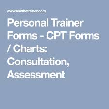 Personal Trainer Forms Cpt Forms Charts Consultation