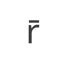 r bar symbol r