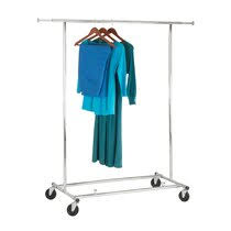 Prosource premium heavy duty double rail adjustable telescopic rolling clothing and garment rack. Wayfair Adjustable Rod Clothes Racks Garment Racks You Ll Love In 2021