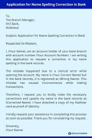 application for name change in bank account