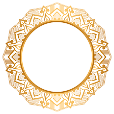 luxury golden circle frame transpa