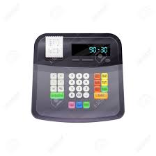 Cash register stands w/ shelving offer accessible storage for retail employees. Cash Register With Check Print Isolated Till Calculating And Royalty Free Cliparts Vectors And Stock Illustration Image 144197363