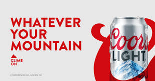 Mountain Cold Refreshment Made To Chill Coors Light