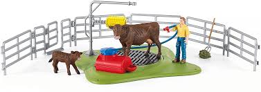 schleich 42529 happy cow wash toys at