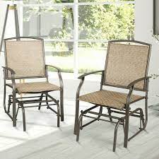 2 Pcs Patio Swing Single Glider Chairs