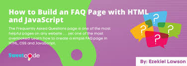 how to build an faq page with html and
