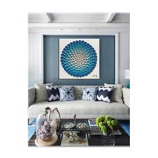 Wall Art Decor Painting Large Blue