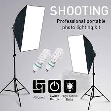 Volkwell Softbox Lighting Kit Professional Photography 2x135w Continuous Light Studio Equipment With 5500k 2x E27 In 2020 Softbox Lighting Kit Softbox Lighting Softbox