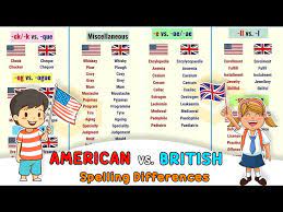 american vs british english spelling