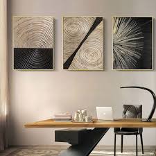 Astradecor Brown Line Abstract Canvas