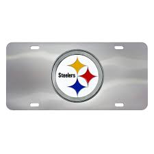 Currently over 10,000 on display for. Fan Mat 24532 License Plate Nfl Pittsburgh Steelers Logo Chrome Plated Stainless Steel Walmart Canada