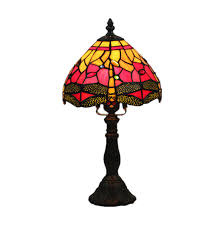 Tiffany Style Table Lamp In 8 Inch Stained Glass Bedroom