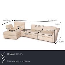 leather avanti corner sofa in beige