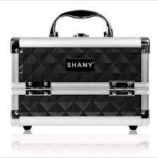 shany cosmetics black makeup train case