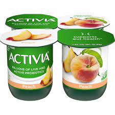 activia peach probiotic yogurt lowfat