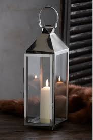 large chrome metal lantern from the