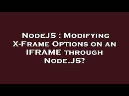 iframe through node js