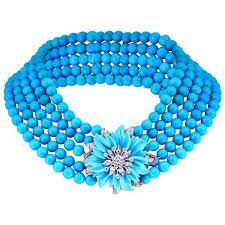 sleeping beauty turquoise bead necklace
