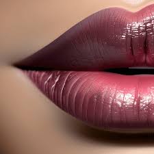 beautiful luscious lips in 3d image