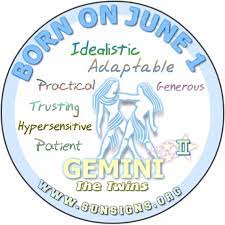 Some knowledgeable people describe people of the june 1 as those who are the masterminds of the zodiac sign gemini, and even the entire zodiac system. June 1 Zodiac Horoscope Birthday Personality Sunsigns Org