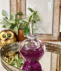 Vintage Art Glass Perfume Bottle With