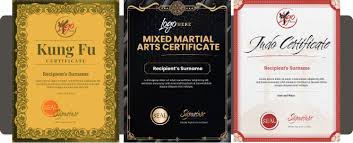 templates for martial arts certificates
