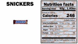 1 snickers nutrition facts 2 snickers