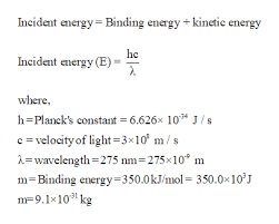 A Metal Plate Has A Binding Energy Of
