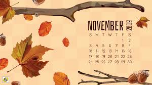november 2019 desktop calendar