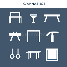 Succeeding at the highest level in men's and women's gymnastics involves mainly the mastery of a what other equipment is used in gymnastics competitions? Artistic Gymnastics Equipment Stock Vector Illustration Of Gymnastic Logo 90572089
