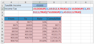 How To Calculate Income Tax In Excel
