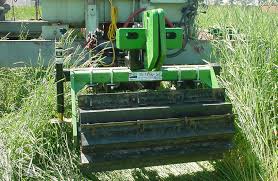 small section of a cover crop roller