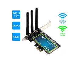 You'll want to get one that matches the length of your current card, so that it can fit in the bay. 450mbps 2 4g 5g Wireless Wifi Lan Card Pci E X1 Network Adapter For Pc Desktop Newegg Com