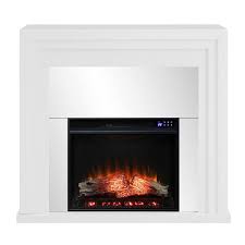 Mirrored Surround Electric Fireplace