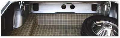 1968 ford mustang trunk mat plaid