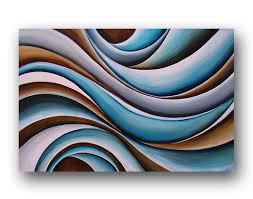 Contemporary Painting Blue Brown