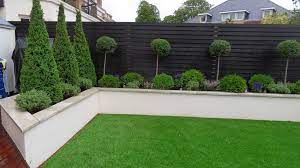 rendered wall with capping backyard