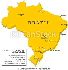 Brazil cities by map count.sort by name. Brazil Map Map Of Brazil Country Outline With Information Box And 10 Largest Cities Canstock