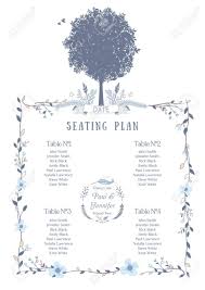 Wedding Seating Chart Includes Tables List Tree Birds And