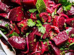 Warm Red Beet Salad gambar png