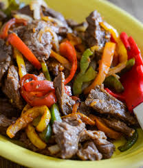 air fryer steak fajitas with onions and
