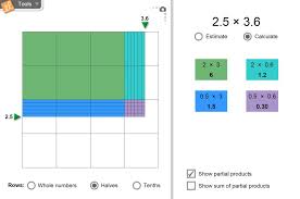 Area model for multiplication in the past, you may have learned particular algorithms for the multiplication and division of fractions. Multiplying Decimals Area Model Gizmo Lesson Info Explorelearning