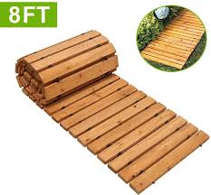 Wooden Garden Pathway Outdoor Roll Out